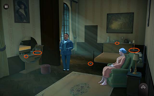 Unfortunately, the woman falls asleep quickly - Question Lady Clarke - Chapter three - Churston - Agatha Christie: The ABC Murders - Game Guide and Walkthrough