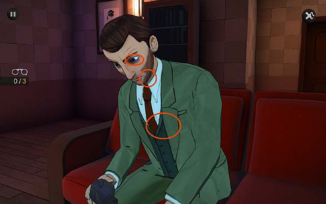 Make an observation of Donald (three clues) - Talk to Donald Fraser and question Thora Grey - Chapter three - Churston - Agatha Christie: The ABC Murders - Game Guide and Walkthrough