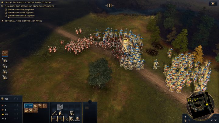 Defeat the remaining 2 regiments approaching Patay - Age of Empires 4: The Battle of Patay (The Hundred Years War) - walkthrough - The Hundred Years War - Age of Empires 4 Guide