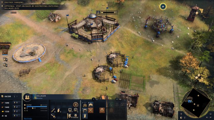 First, set up the Town Center and put Pastures next to it - Age of Empires 4: The Great Wall (The Mongol Empire) - walkthrough - The Mongol Empire - Age of Empires 4 Guide