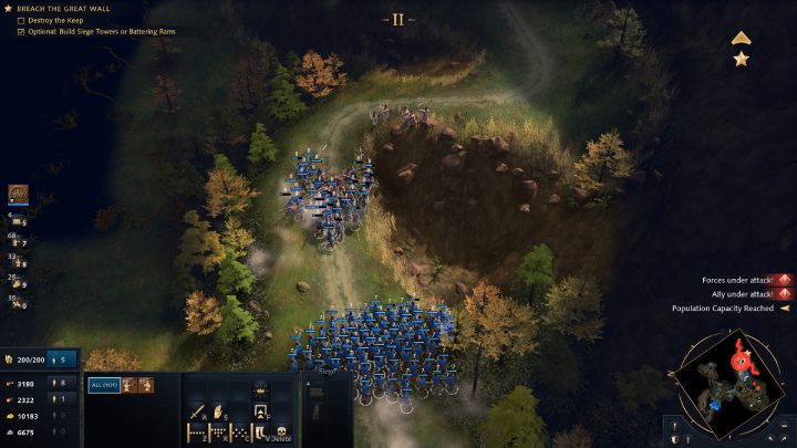 You may encounter small squads of spearmen and archers along the way to the wall - Age of Empires 4: The Great Wall (The Mongol Empire) - walkthrough - The Mongol Empire - Age of Empires 4 Guide
