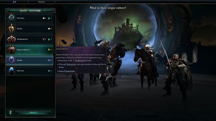 This culture will give you 2 points of Materium Affinity, which is material magic - it allows you to increase production in the city by 2 points for each level of the Affinity - Age of Wonders 4: Cultures - Basics - Age of Wonders 4 Guide