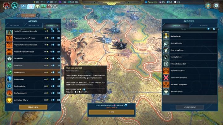 There are several types of operations available in the game - here you can check out the doctrines. - Operations in Age of Wonders Planetfall - Gameplay mechanics - Age of Wonders Planetfall Guide
