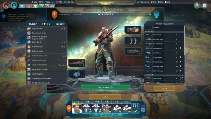 Modification can be done on the screen of the unit. - Modifying divisions and units in Age of Wonders Planetfall - Army - Age of Wonders Planetfall Guide
