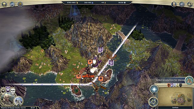 The naval vessels can serve as a support for mainland units. This does not work the other way around . - Battles - Combat - Age of Wonders III - Game Guide and Walkthrough