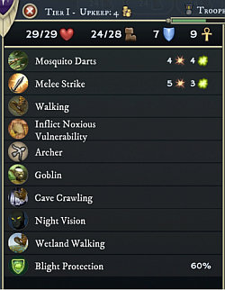 Various units have various skills, which are very important because, it is not only statistics, such as the number of health points, or attack strength that determine the combat value of a given unit - General information - Races and units - Age of Wonders III - Game Guide and Walkthrough