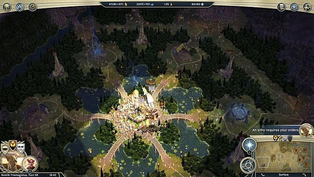 Voraditiuss Throne City, right next to the exit, a teleport out of the undergrounds. - Faith Reborn - walkthrough - The Elven Court Campaign - Age of Wonders III - Game Guide and Walkthrough