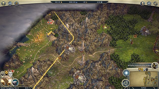 Entering the enemy territory. - Faith Reborn - walkthrough - The Elven Court Campaign - Age of Wonders III - Game Guide and Walkthrough