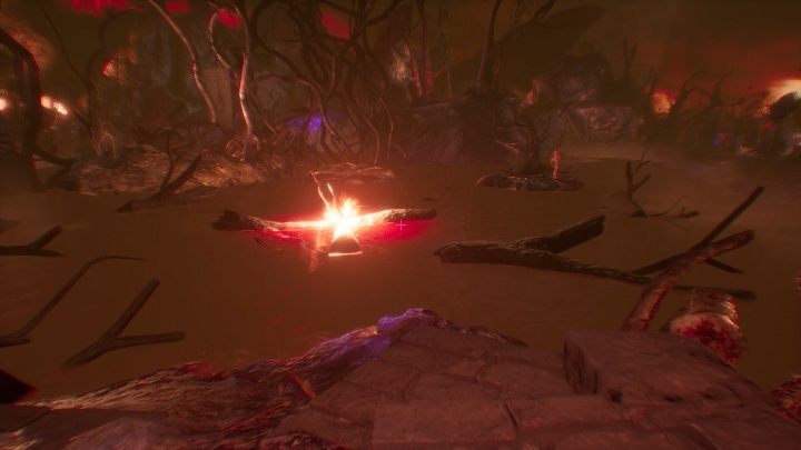 Pass to the other side of the lake and lift the torch from the furnace - Part 2 The Floating Forest | Agon Walkthrough - Walkthrough - Agony Game Guide