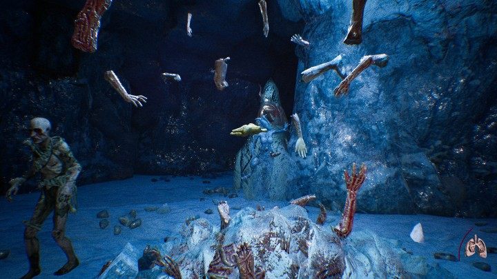 Turn around - there is a hole in front of you - Part 3 The Frozen Fire | Agon Walkthrough - Walkthrough - Agony Game Guide