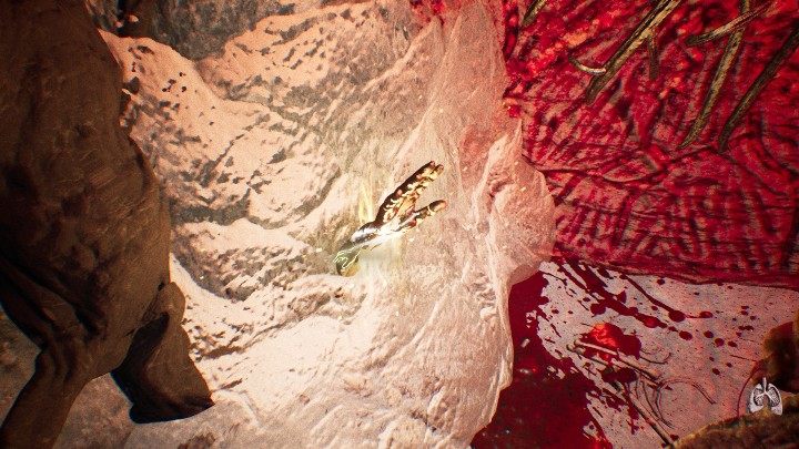 One hand can be found by moving straight from the levitating body parts - Part 3 The Frozen Fire | Agon Walkthrough - Walkthrough - Agony Game Guide