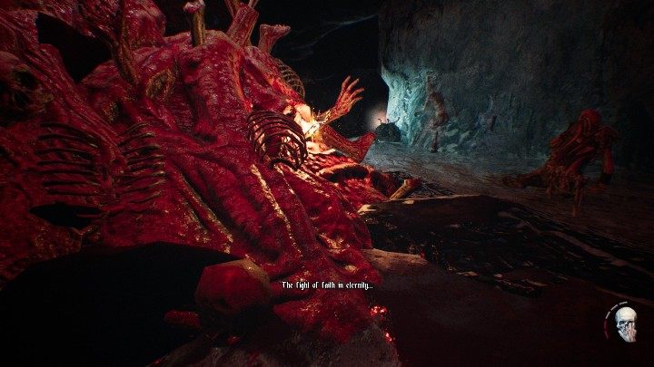 The second hand is thrusted into a giant heap of various body parts - Part 3 The Frozen Fire | Agon Walkthrough - Walkthrough - Agony Game Guide