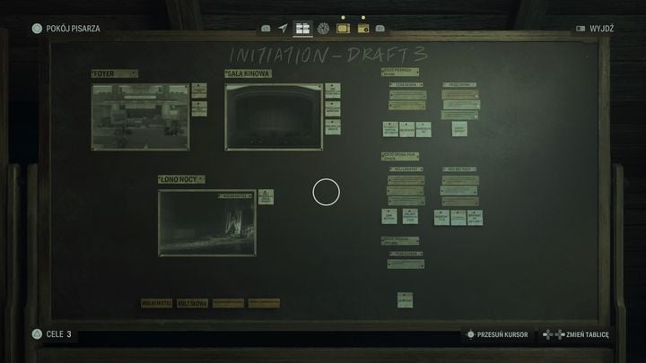 Each of the story-important locations in Alan's story is divided into smaller segments - Alan Wake 2: Writers Room - Basics - Alan Wake 2 Guide