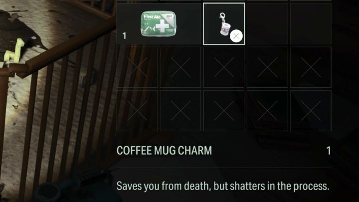 How to unlock: Use a Coffee Mug Charm to prevent defeat - Alan Wake 2: List of all Trophies / Achievements, trophy guide - Appendix - Alan Wake 2 Guide