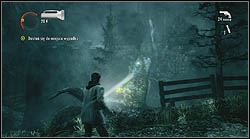 Another sheet can be found on a fallen tree, youll see it on your way to the crashed helicopter - Alan Wake: Episode 5 The Clicker - list of manuscript pages - Manuscript - Alan Wake Game Guide & Walkthrough