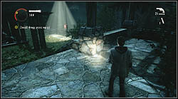 Another page lies on the ground, in the garden, you can collect it after destroying the haunted gate with your flashlight - Alan Wake: Episode 4 The Truth - list of manuscript pages - Manuscript - Alan Wake Game Guide & Walkthrough