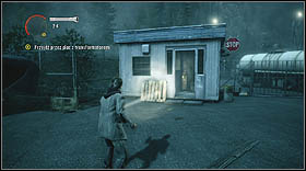After a cut-scene, get rid of the birds and search the guard station nearby - Alan Wake: Episode 1 The Clicker Part 1 - walkthrough - Walkthrough - Alan Wake Game Guide & Walkthrough
