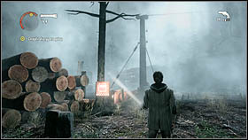 Once you collect everything, come back to the place, where you saw the paint in the first place - Alan Wake: Episode 1 Nightmare Part 2 - walkthrough - Walkthrough - Alan Wake Game Guide & Walkthrough