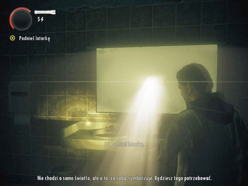 Once you get inside, the mirror will turn into a screen and Tom will talk to you - Alan Wake: DLC 1 The Signal Part 1 - walkthrough - Walkthrough - Alan Wake Game Guide & Walkthrough
