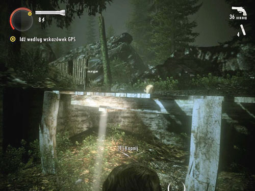 Leave the parking lot by walking through the gate next to the stairs - Alan Wake: DLC 1 The Signal Part 2 - walkthrough - Walkthrough - Alan Wake Game Guide & Walkthrough