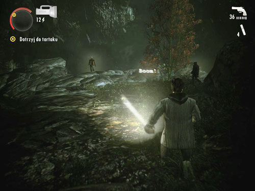 Keep running, until you see sawmill in the distance - Alan Wake: DLC 1 The Signal Part 2 - walkthrough - Walkthrough - Alan Wake Game Guide & Walkthrough