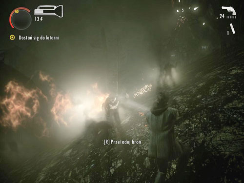 Youll encounter many words creating explosive barrels (roll) - Alan Wake: DLC 2 The Writer Part 2 - walkthrough - Walkthrough - Alan Wake Game Guide & Walkthrough