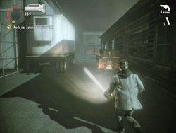 Alan Wake - after jumping to the yard where you can find memory and a bridge, turn to the right and look for it next to the white vehicle - Alan Wake: Standee - list - Collectibles (DLC) - Alan Wake Game Guide & Walkthrough