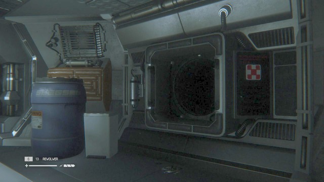 If the looters havent noticed you, enter the vent at the end of the stairs and kill them with the revolver (try to shoot them in the head - Go back to Taylor with the medicine - Walkthrough - Alien: Isolation - Game Guide and Walkthrough