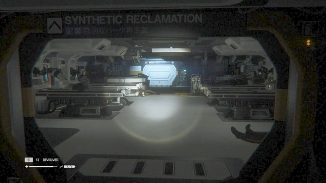 Head to the central room and try walking through the door - Find Samuels in Seegson Synthetics - Walkthrough - Alien: Isolation - Game Guide and Walkthrough