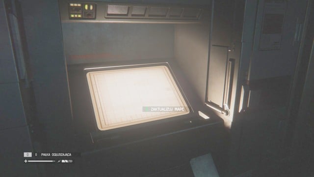 At the end of the room, you will find a vent shaft, and a map update console on the right - Investigate the central reactor - Walkthrough - Alien: Isolation - Game Guide and Walkthrough