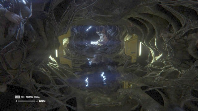 Go back to central location (the one where the save game station is), and go through the door on the left - Destroy the nest - Walkthrough - Alien: Isolation - Game Guide and Walkthrough