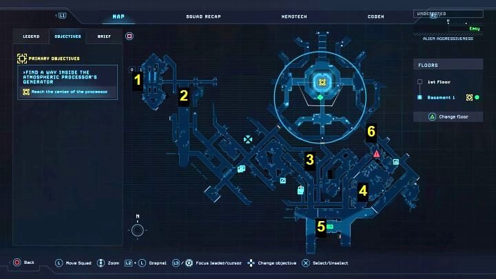 After using the elevator to go down to the basement in mission 6, you will receive the task of reaching the atmospheric processor generator - Aliens Dark Descent: How to get to the atmospheric processor generator in mission 6? - FAQ - Aliens Dark Descent Guide