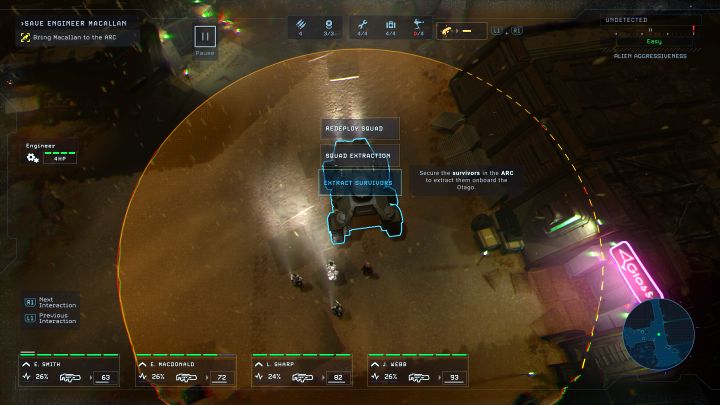If you are on a gamepad, you may have problems with choosing options from the ARC action list - Aliens Dark Descent: ARC & M577 Vehicles - Basics - Aliens Dark Descent Guide
