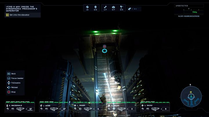 Interact with 2 terminals to raise bridges and unlock the passage to the elevator traveling to Basement 2 - Aliens Dark Descent: How to beat Alien Queen in Atmospheric Nightmare mission? - Bosses - Aliens Dark Descent Guide