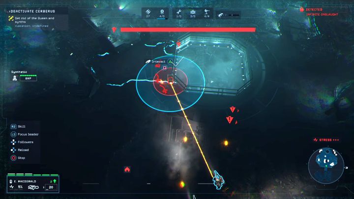 Start the battle by taking care of a group of facehuggers attempting to get in melee range of the marines - Aliens Dark Descent: How to beat Alien Queen in Nuclear Protocol mission? - Bosses - Aliens Dark Descent Guide