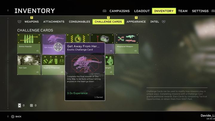 In Aliens: Fireteam Elite, when preparing for a mission, you can use Challenge Cards - Aliens: Fireteam Elite: Beginners guide - Basics - Aliens Fireteam Elite Guide