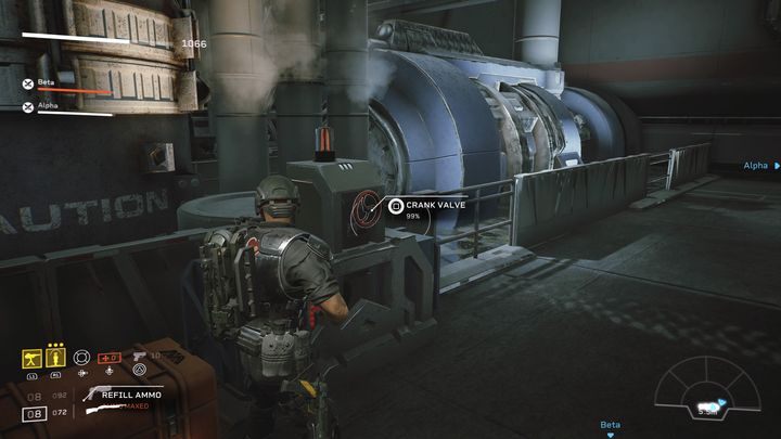 The next location will be the room with the valve - Aliens: Fireteam Elite: Rescue - walkthrough - Top priority - Aliens Fireteam Elite - guide, how to read