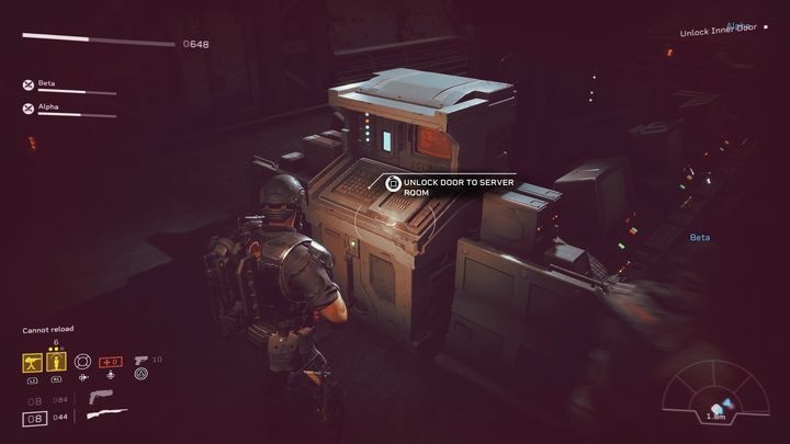 One of the final stages of the mission is to open the door to the server room - Aliens: Fireteam Elite: Rescue - walkthrough - Top priority - Aliens Fireteam Elite - guide, how to read