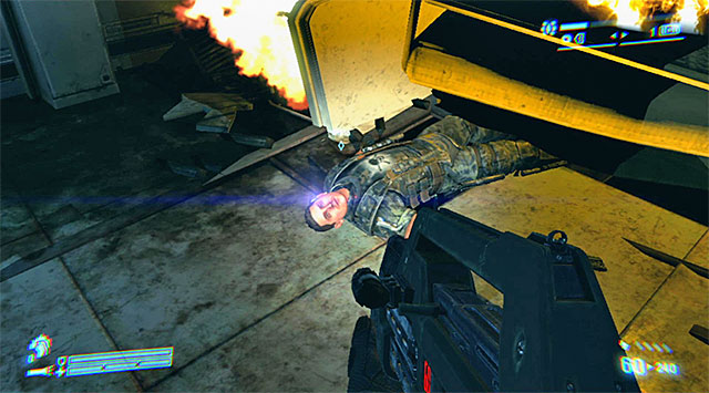 There are three marines to save here that you can locate with the motion tracker - Get to Operations and rescue surviving Marines - Mission 9: Hope in Hadleys - Aliens: Colonial Marines - Game Guide and Walkthrough