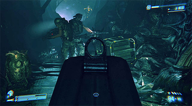 Watch out for Lurkers, they're here as well - Get to the FTL ship and stop it from launching (part 2) - Mission 10: Derelict Reclaimed - Aliens: Colonial Marines - Game Guide and Walkthrough