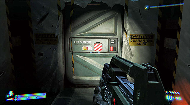 At the fork in the road, turn right - Locate the missing Marines - Mission 1: Distress - Aliens: Colonial Marines - Game Guide and Walkthrough