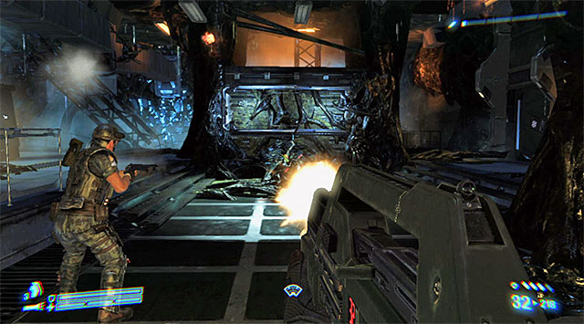 Proceed forward - Retrieve the Sulaco Flight Recorder - Mission 1: Distress - Aliens: Colonial Marines - Game Guide and Walkthrough