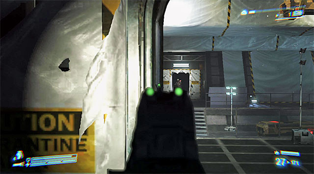 Go towards the door O'Neal is waiting at and start exploring the linear corridors - Locate Bella - Mission 2: Battle for Sulaco - Aliens: Colonial Marines - Game Guide and Walkthrough