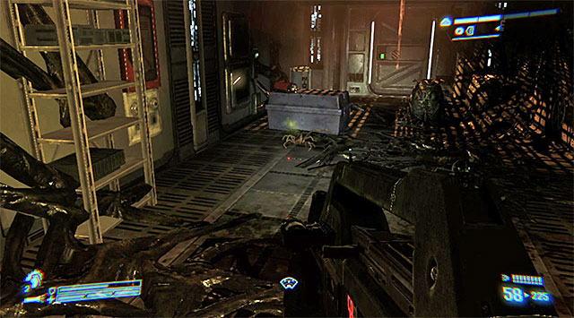 When you open the door, be ready to get rid of another Facehugger and destroy more eggs - Locate Bella (part 2) - Mission 2: Battle for Sulaco - Aliens: Colonial Marines - Game Guide and Walkthrough