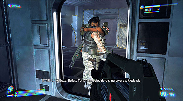 Your destination is the door marked as quartermaster - Locate Bella (part 2) - Mission 2: Battle for Sulaco - Aliens: Colonial Marines - Game Guide and Walkthrough
