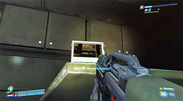 When the last battle is over, examine the room to find an Audio Log where shown above (make sure to stand in a proper spot, it's the only way to render it interactive) - Get to the command deck through Engineering - Mission 2: Battle for Sulaco - Aliens: Colonial Marines - Game Guide and Walkthrough