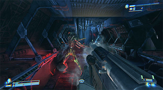 Once you're back in the main corridor, with the sentry turrets, move towards the other end, eliminating aliens on your ways - Report Back to Operations - Mission 4: No Hope in Hadleys - Aliens: Colonial Marines - Game Guide and Walkthrough
