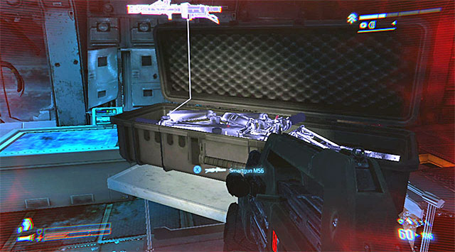 For starters, go to the weapons locker to get some ammo, because you've probably used up a lot of it in the last encounter with Xenos - Pick Up the Smart Gun - Mission 4: No Hope in Hadleys - Aliens: Colonial Marines - Game Guide and Walkthrough