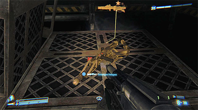 Enter the new building and go down the stairs - Escape to the elevator with Bella and ONeal - Mission 6: For Bella - Aliens: Colonial Marines - Game Guide and Walkthrough