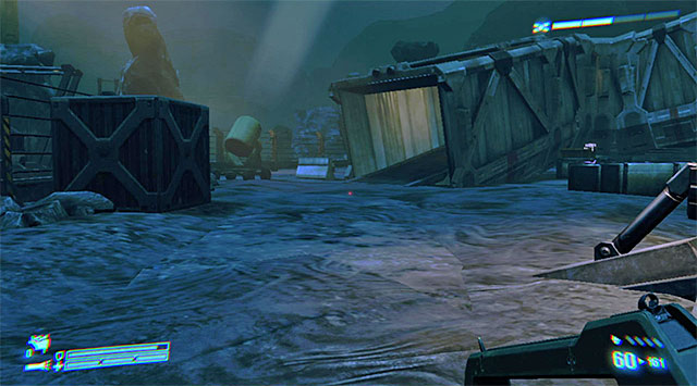 Don't worry about the fact that you can't use your weapons or the motion tracker at the moment; you're safe here - Find a way into the Weyland-Yutani Facility to save Bella - Mission 7: One Bullet - Aliens: Colonial Marines - Game Guide and Walkthrough